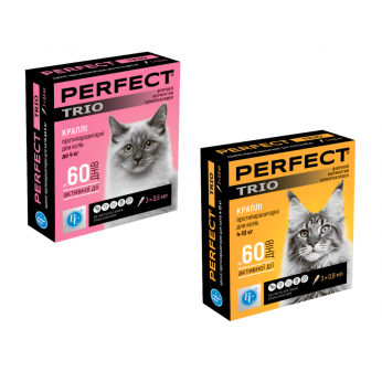 Перфект ТРИО (PerFect® TRIO) капли противопаразитарные для котов