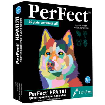 Перфект (Perfect) краплі для собак середніх і великих порід протипаразитарні