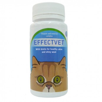 EFECTVET con biotina para piel sana y pelo brillante de gatos (complejo de vitaminas y minerales)