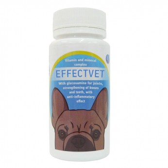 EFFECTVET with glucosamine for joints, strengthening dog’s bones and teeth with anti-inflammatory effect (vitamin-mineral complex)