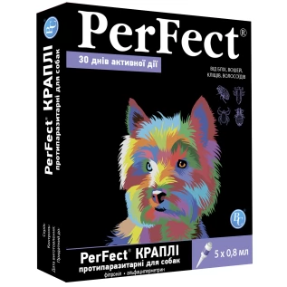 Перфект (Perfect) капли для собак мелких пород противопаразитарные